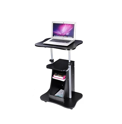 Yescom Portable Office Laptop Desk Rolling Adjustable Table Cart Computer Mobile Stand