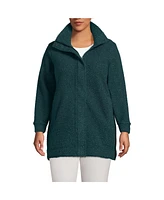 Lands' End Plus Boucle Fleece Coat