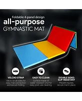 BalanceFrom Fitness 120 x 48" Folding Gymnastics Exercise Mat, Multi (2 Pack)