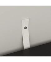 Famapy White Wood Bookcase with adjustable Shelves, 2 door