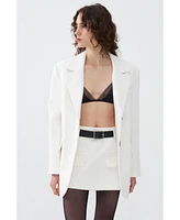 Nocturne Women's Padded Shoulder Blazer Jacket