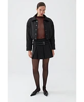 Nocturne Women's Striped Padded Shoulder Jacket