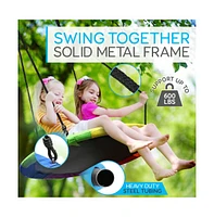 SereneLife Children s Hanging Swing Seat - Rainbow