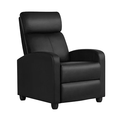 Yaheetech Adjustable Pu Leather Recliner Sofa Modern Single Accent Chair