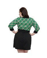 Smak Parlour Plus Belted Easy Does It A-Line Mini Skirt