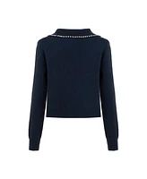 Nocturne Women's Shirt Collar Knit Sweater