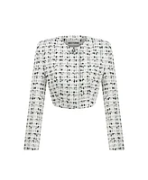 Nocturne Women's Tweed Crop Jacket - Multi