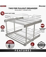 Rev-a-Shelf Kitchen Cabinet Pull Out Shelf Organizer, 24 x 22 In, 5WB2-2422-cr-1