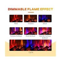 Slickblue 1400W 26-Inch Electric Fireplace: Powerful Heating with Realistic Flame Effect