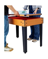 Slickblue 5-in-1 Multi-Game Table: Billiards, Air Hockey, Foosball, Ping Pong & Basketball