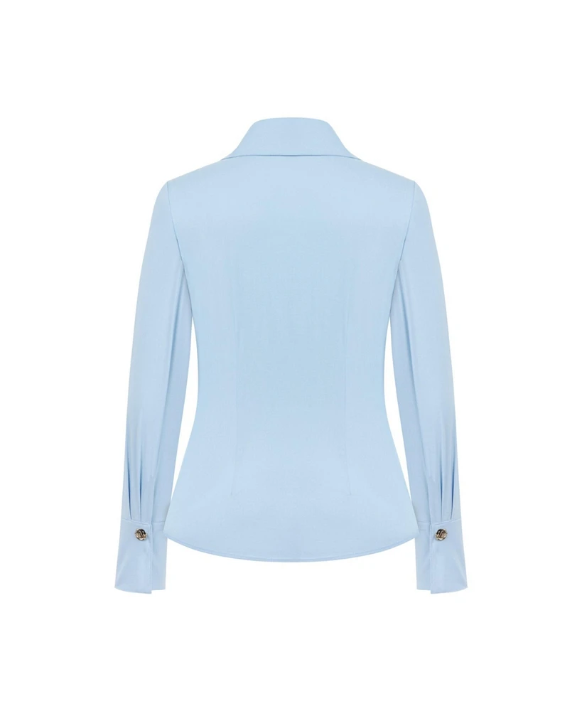 Nocturne Women's Fitted Button-Up Shirt