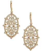 lonna & lilly Gold-Tone Crystal Snowflake Drop Earrings