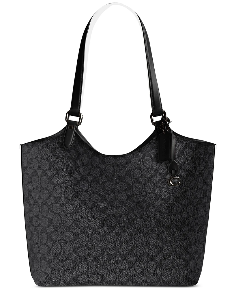 Coach Signature Coated Medium Tote Bag