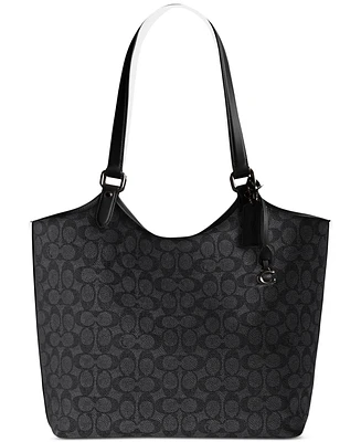 Coach Signature Coated Medium Tote Bag