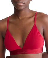 Calvin Klein Women's Modern Cotton Holiday Lightly Lined Triangle Bralette QF7994