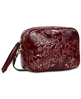 Patricia Nash Josie Small Rectangle Bark Leaves Leather Crossbody, Created for Macy's