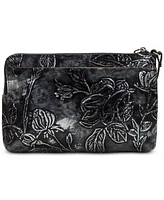 Patricia Nash Varone Bark Leaves Leather Wristlet, Created for Macy's