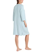 Miss Elaine Plus Embroidered Waffle-Knit Grip Robe