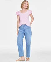 On 34th Women's High-Rise Barrel-Leg Jeans, Exclusively at Macy's