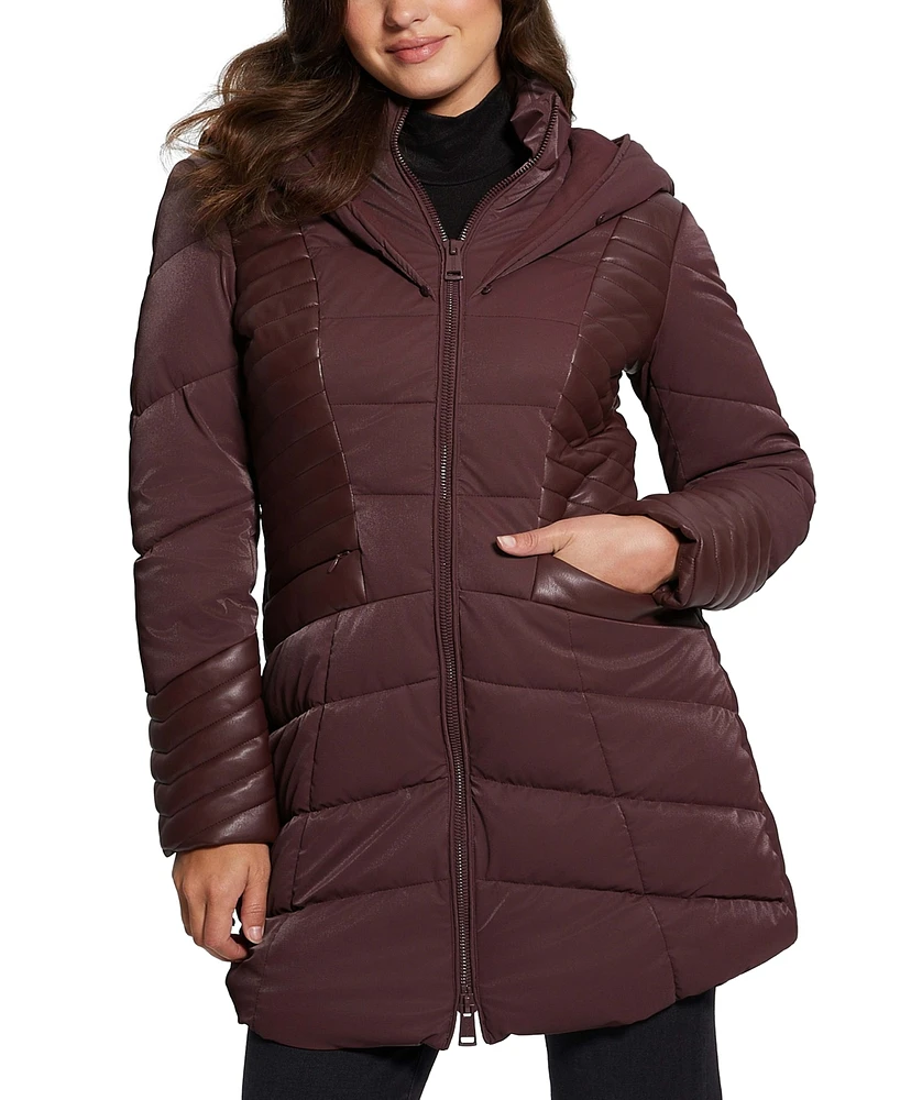 Guess Women's Oxana Hooded Puffer Jacket