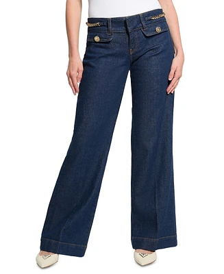 Guess Women's Ava Belted Trouser Jeans