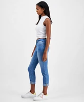 Dollhouse Juniors' Cropped Cuffed Skinny Jeans