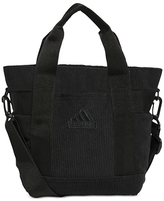 adidas Unisex Corduroy Adjustable-Strap Mini Tote Bag