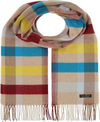 Fraas Color Block Cash Mink Scarf