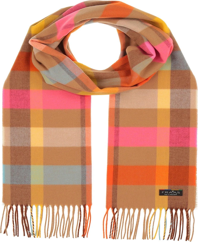 Fraas Color Block Cash Mink Scarf