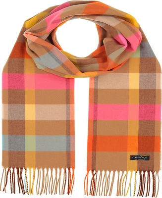 Fraas Color Block Cash Mink Scarf