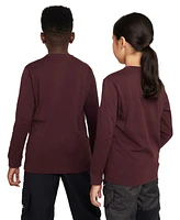 Nike Big Kids Sportswear Logo Embroidered Long-Sleeve T-Shirt