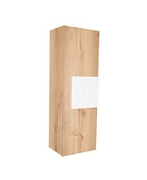 Depot E-Shop Magna Medicine Single Door Cabinet, Three Shelves, Light Oak / White - Multi