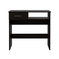 Depot E-Shop Treia Home Office Set, Two Parts Set, One Drawer, Desktop, Keyboard Tray, Stand, Five Shelves, Black