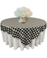 Slickblue Polyester Gingham Checkered Tablecloth 90 x Inch Square