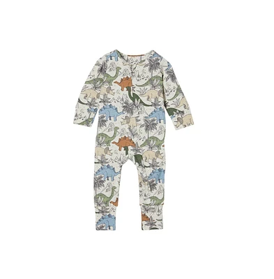 Cotton On Baby Boys The Billie Long Sleeve Zip Romper