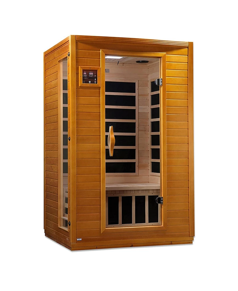 Dynamic Saunas Dynamic Andora 2 Person Low Emf 6 Heating Panel Infrared Therapy Sauna with Bluetooth