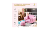 Slickblue Kids' Sofa Set with Footstool Comfortable and Fun Furniture for Children