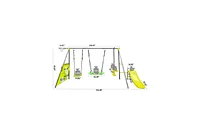 Slickblue Interesting Six-Function Swing Set with Net Swing Versatile Outdoor Play Equipment