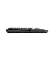 Logitech Wave Keys Wireless Ergonomic Keyboard with Cushioned Palm Rest,Graphite