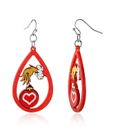 Dr. Seuss Dr Seuss Grinch Hand Heart Ornament Dangle Earrings