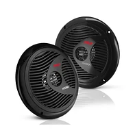 Pyle 6.5" Waterproof Marine Speakers, Full Range, 150 Watt, Black