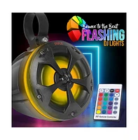 Pyle 4" Waterproof Off-Road Bluetooth Speakers, 800 Watt, Rgb Lights, Remote Control