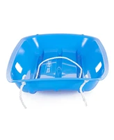 Slippery Racer Downhill Sprinter Kids Plastic Toboggan Snow Sled, Blue (3 Pack)