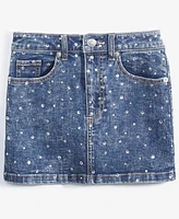 With Jules Big Girls Rhinestone Denim Skirt