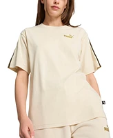 Puma Women's Cotton Metallic Logo T-Shirt