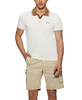 Guess Men's Weston Waffle-Knit Tipped Polo Shirt