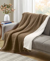 Madison Park Rowan Waffle Knit Chenille Throw, 50" x 60"