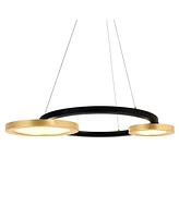 Cwi Lighting 4" Metal Deux Lunes Led Chandelier