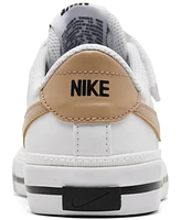 Nike Little Kids' Court Legacy Stay-Put Closure Casual Sneakers from Finish Line