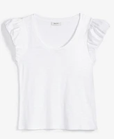 On 34th Women's Bubble-Sleeve Scoop-Neck T-Shirt, Created for Macy's